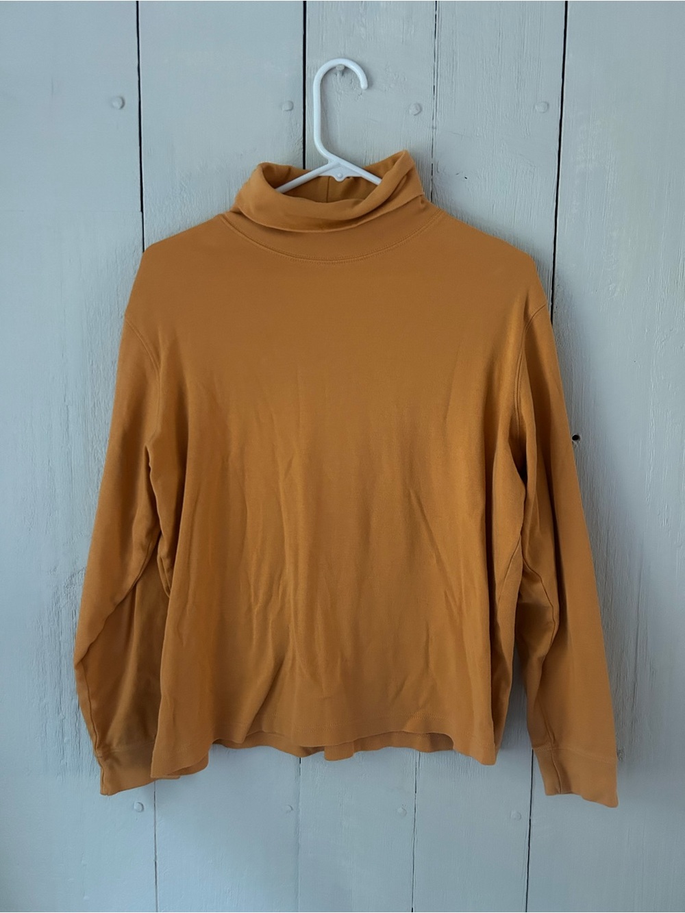 Vintage Talbots Turtleneck Long Sleeve Shirt in Orange - 100% Cotton